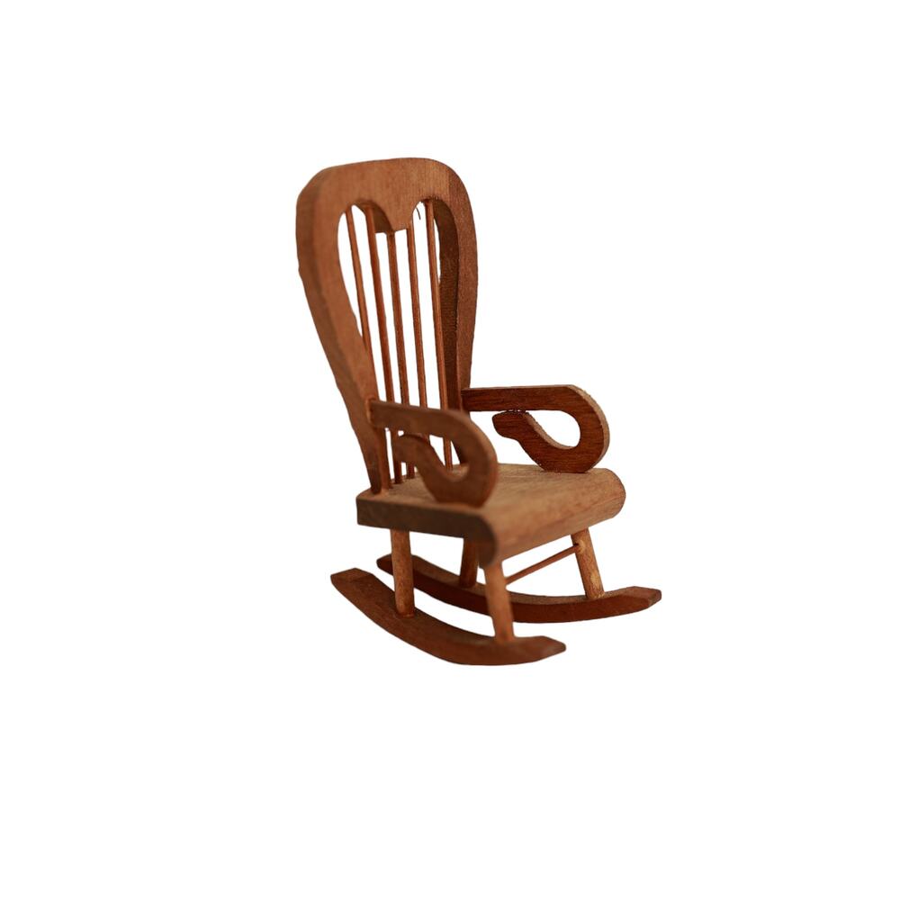 Reevesline 1972 vintage‎ wooden dollhouse furniture Rocking Chair